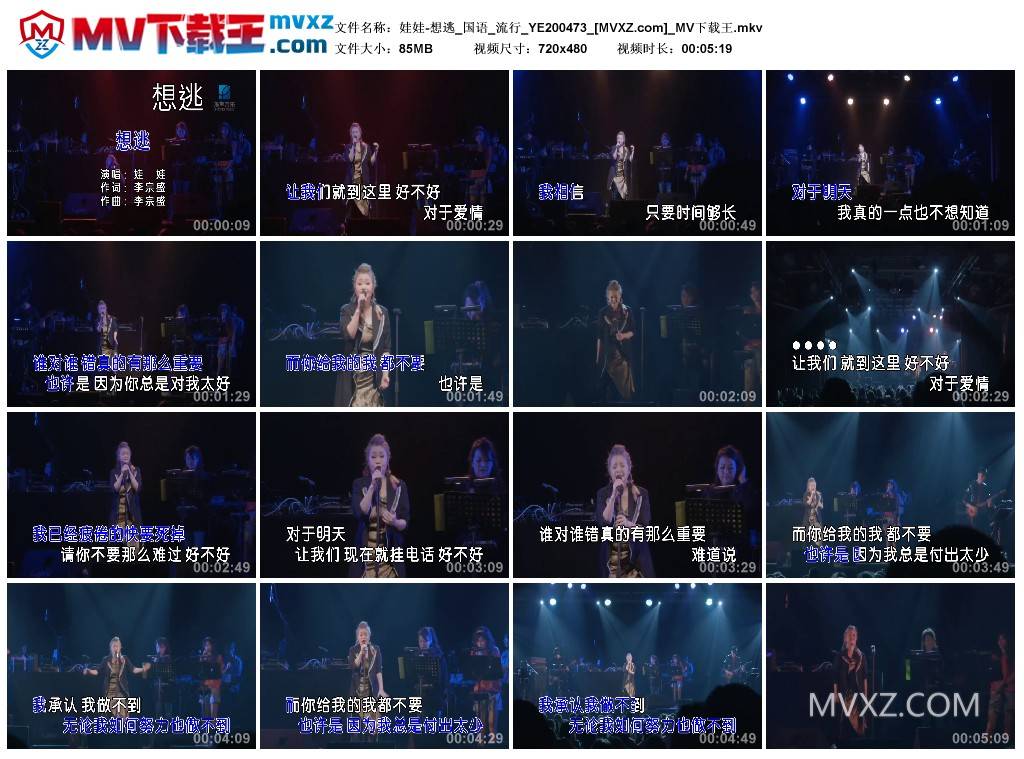 娃娃-想逃_国语_流行_YE200473